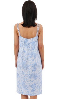 Indigo Sky 100% Cotton Lucia Floral Range Double Strap Chemise